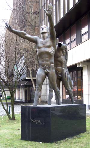 moderne Bronze-Skulptur des bulgarischen Knstlers Prof. Georgi Tchapkanov
