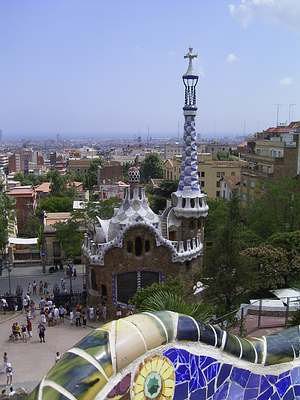 Park Güell, in den Jahren 1900 bis 1914 vom spanischen Architekten Gaudí erbaut
