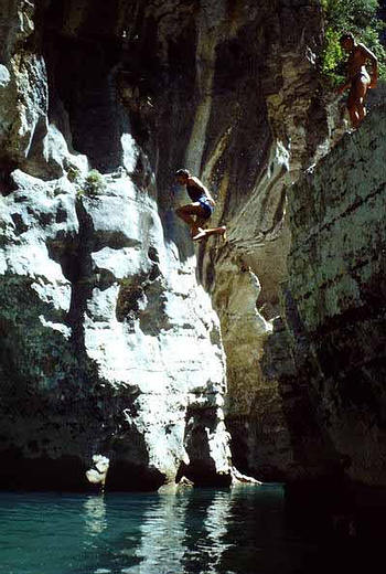 Felsensprung in der Verdon-Schlucht