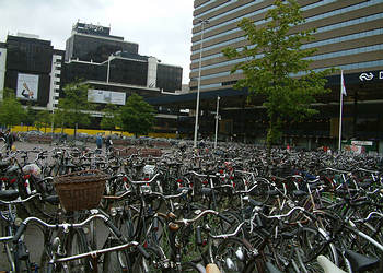 mit dem Fahrrad in Den Haag