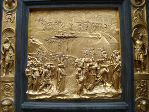 Detailbild der Porta del Paradiso, Sakristei des Heiligen Johannes (Battistereo San Giovanni)