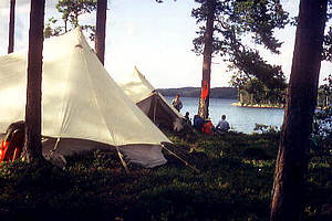 Zeltlagerplatz in Schweden