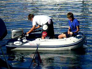 Mit dem Boot unterwegs