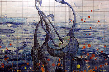 Kunstwerke im Bahnhof Lissabon Oriente: Abdoulaye Konate (Mali)