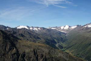 Blick in Richtung Obergurgl- Hochgurgl- hinteres tztal mit Gurgler Ferner