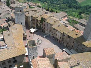 Der Marktplatz von San Gimignano