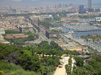 Blick auf die Altstadt von Barcelona