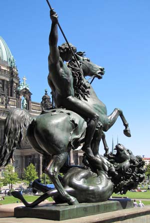 Lustgarten-Berlin, L�wenk�mpfer (A.Wolff)