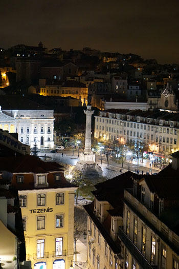 Rossio: Platz Pra&ccedil;a Dom Petro IV.