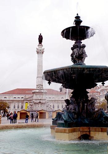 Rossio: Platz Pra&ccedil;a Dom Petro IV.
