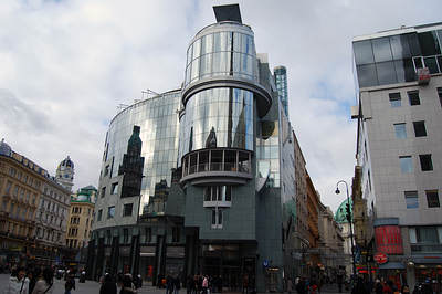 Das berühmte Haas Haus im ersten Wiener Gemeinde Bezirk